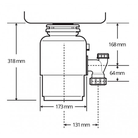 Drtič odpadu Blanco M56 standard - ISE, s pneuspínačem