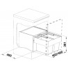 Odpadkový koš Blanco Select 50/2, 2x 19 l Odpadkový koš Blanco Select 50/2, 2x 19 l
