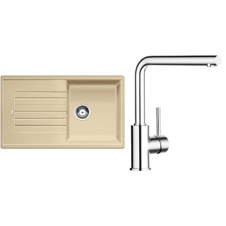 Set Blanco 12 - B (dřez Zia 5 S + baterie Mila) Béžová champagne