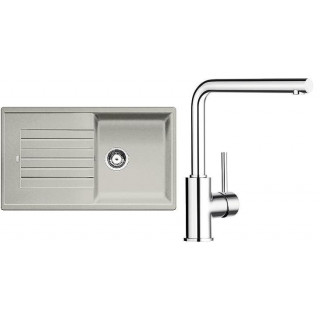 Set Blanco 12 - B (dřez Zia 5 S + baterie Mila) Perlově šedá