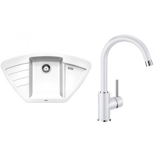 Set Blanco 14 - D (dřez Zia 9 E + baterie Mida) Bílá