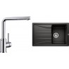 Set Blanco 10 - A (dřez Sona 45 S Černá + baterie Mila Chrom)