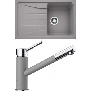 Set Blanco 08-C (dřez Sona 45 S Aluminium + baterie Kano Aluminium)