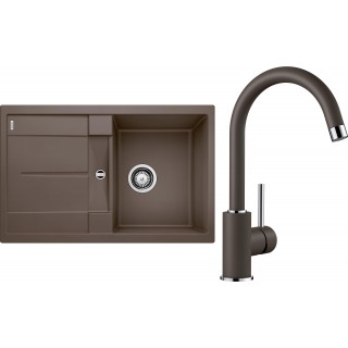 Set Blanco 09-B 25 (dřez Metra 45 S Kávová + baterie Mida Kávová)