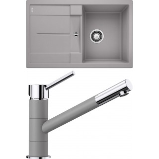 Set Blanco 09-C (dřez Metra 45 S Aluminium + baterie Kano Aluminium)
