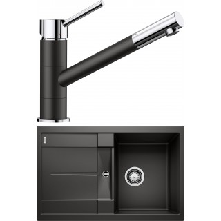 Set Blanco 09-C 25 (dřez Metra 45 S Černá + baterie Kano Černá)