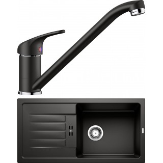 Set Blanco 11-A 25 (dřez Favum XL 6 S Černá + baterie Daras Černá)