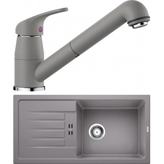 Set Blanco 11-B (dřez Favum XL 6 S Aluminium + baterie Daras-S Aluminium)