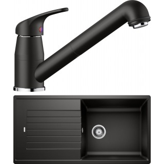 Set Blanco 12-B 25 (dřez Zia XL 6 S Černá + baterie Daras-S Černá)