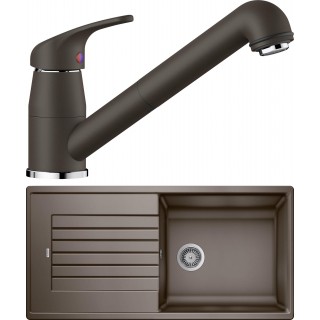 Set Blanco 12-B 25 (dřez Zia XL 6 S Kávová + baterie Daras-S Kávová)