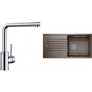 Set Blanco 12-C 25 (dřez Zia XL 6 S Kávová + baterie Mila Chrom)