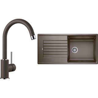 Set Blanco 12-D 25 (dřez Zia XL 6 S Kávová + baterie Mida Kávová)