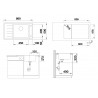 Kuchyňský dřez Blanco Andano XL 6 S-IF Compact, s excentrem, levý Kuchyňský dřez Blanco Andano XL 6 S-IF Compact, s excentrem, levý