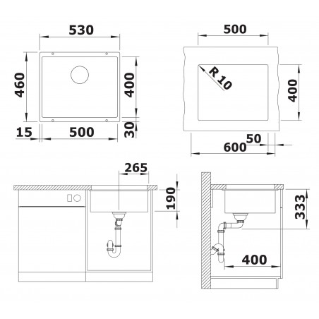 Kuchyňský dřez Blanco Rotan 500-U Kávová