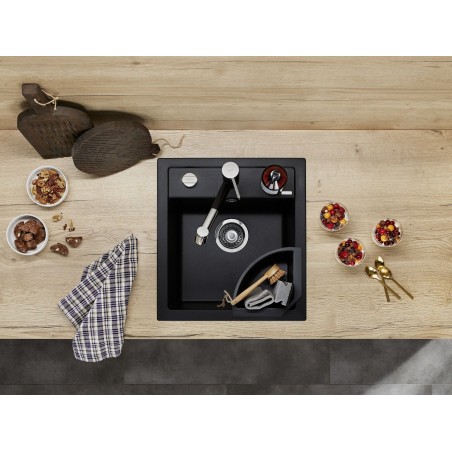 Kuchyňský dřez Blanco Dalago 45 Černá, s excentrem