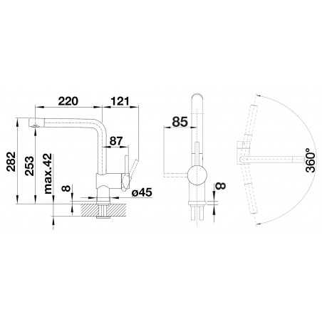 Kuchyňská baterie Blanco Linus Saténově zlatá