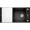 Kuchyňský dřez Blanco Axia III XL 6 S Černá, s krájecí deskou a excentrem, se skleněnou krájecí deskou Kuchyňský dřez Blanco Axia III XL 6 S Černá, s krájecí deskou a excentrem, se skleněnou krájecí deskou
