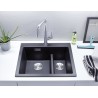 Kuchyňský dřez Blanco Pleon 6 Split Kávová, bez excentru