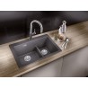 Kuchyňský dřez Blanco Pleon 6 Split Šedá skála, bez excentru