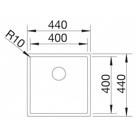 Kuchyňský dřez Blanco Claron 400-U, durinox, bez táhla