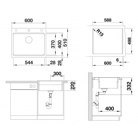 Kuchyňský dřez Blanco Etagon 6 Kávová, s excentrem