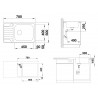 Kuchyňský dřez Blanco Dinas XL 6 S Compact Kartáčovaný, s excentrem Kuchyňský dřez Blanco Dinas XL 6 S Compact Kartáčovaný, s excentrem