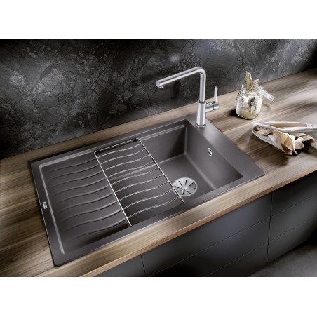 Kuchyňský dřez Blanco Elon XL 6 S Šedá skála, s odkapávací mřížkou a excentrem