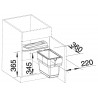 Odpadkový koš Blanco Singolo-S, 2x 7 l Odpadkový koš Blanco Singolo-S, 2x 7 l