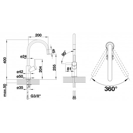 Kuchyňská baterie Blanco Carena Chrom