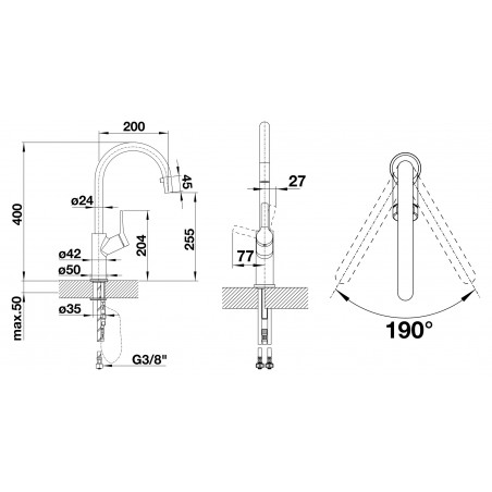 Kuchyňská baterie Blanco Carena-S Chrom