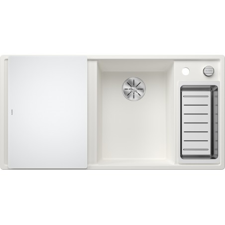 Kuchyňský dřez Blanco Axia III 6 S Bílá, pravý, se skleněnou krájecí deskou a miskou