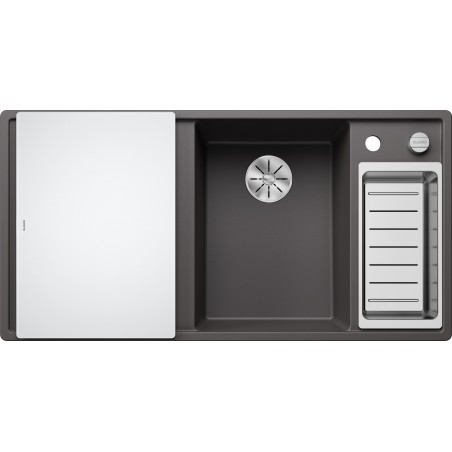 Kuchyňský dřez Blanco Axia III 6 S Šedá skála, pravý, se skleněnou krájecí deskou a miskou