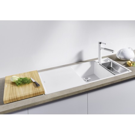 Kuchyňský dřez Blanco Axia III 6 S Černá, levý, s dřevěnou krájecí deskou a miskou