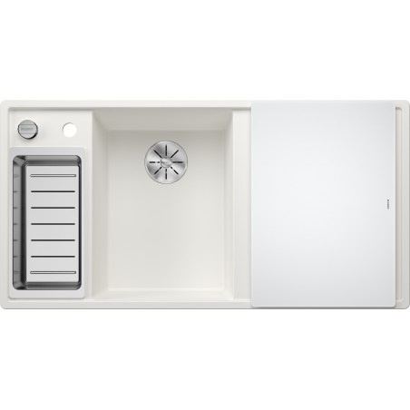 Kuchyňský dřez Blanco Axia III 6 S Bílá, levý, se skleněnou krájecí deskou a miskou