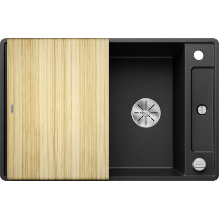 Kuchyňský dřez Blanco Axia III 45 S-F Antracit, s dřevěnou krájecí deskou