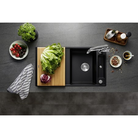 Kuchyňský dřez Blanco Axia III 5 S Kávová, s dřevěnou krájecí deskou