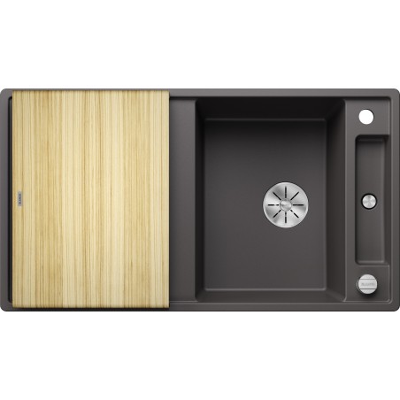 Kuchyňský dřez Blanco Axia III 5 S Šedá skála, s dřevěnou krájecí deskou