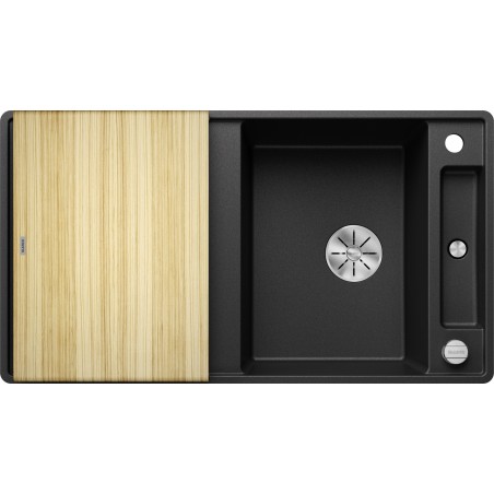 Kuchyňský dřez Blanco Axia III 5 S-F Antracit, s dřevěnou krájecí deskou
