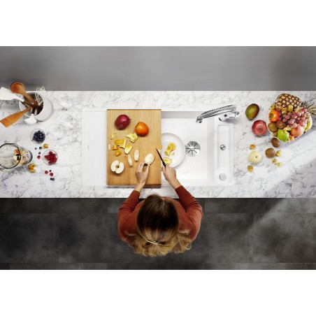 Kuchyňský dřez Blanco Axia III XL 6 S Kávová, s dřevěnou krájecí deskou