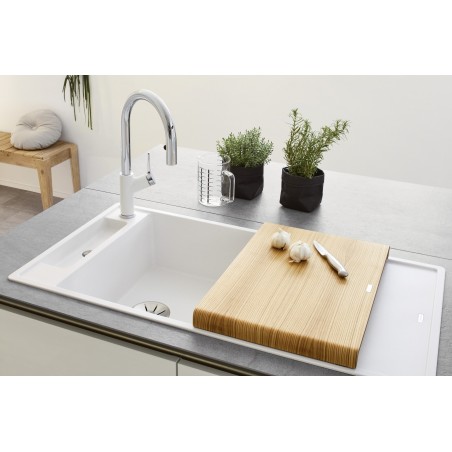 Kuchyňský dřez Blanco Axia III XL 6 S Kávová, s dřevěnou krájecí deskou