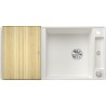 Kuchyňský dřez Blanco Axia III XL 6 S-F Bílá, s dřevěnou krájecí deskou