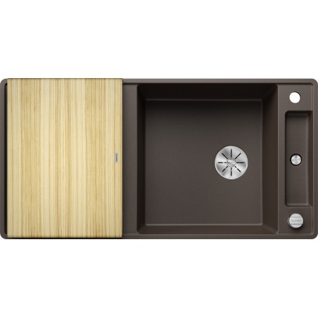 Kuchyňský dřez Blanco Axia III XL 6 S-F Kávová, s dřevěnou krájecí deskou