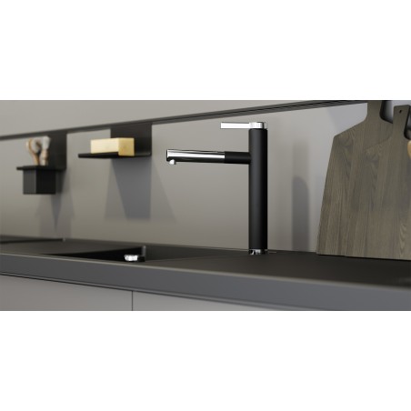 Kuchyňský dřez Blanco Axia III XL 6 S-F Šedá skála, s dřevěnou krájecí deskou