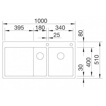 Kuchyňský dřez Blanco Claron 6 S-IF Hedvábný lesk, levý