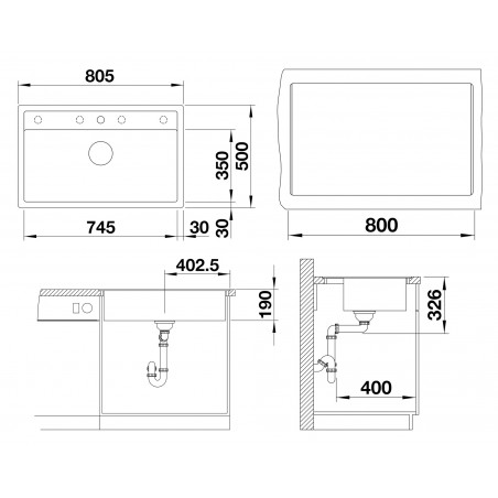 Kuchyňský dřez Blanco Dalago 8-F Bílá