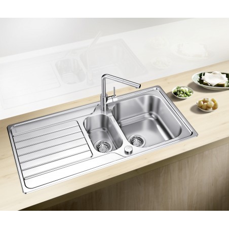 Kuchyňský dřez Blanco Dinas 6 S Kartáčovaný, s excentrem