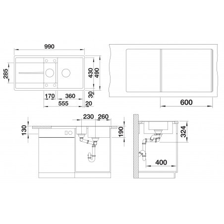 Kuchyňský dřez Blanco Metra 6 S-F Černá