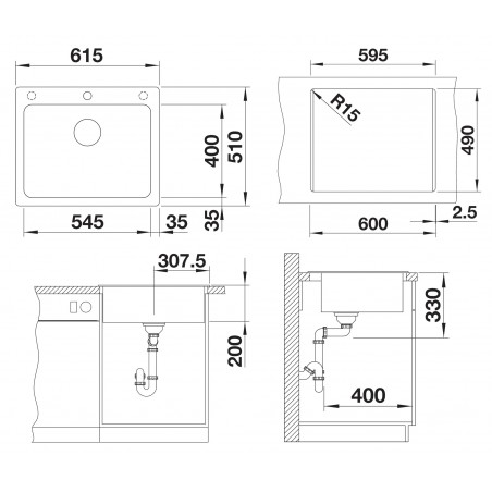 Kuchyňský dřez Blanco Naya 6 Tartufo