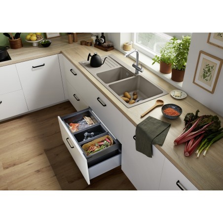 Kuchyňský dřez Blanco Naya 8 S Černá, pravý