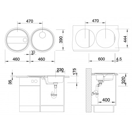 Kuchyňský dřez Blanco Rondoset Kartáčovaný
